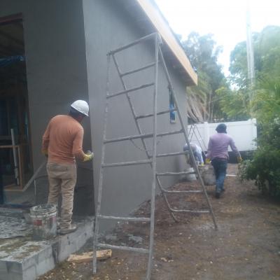 Applying Stucco To The Corner