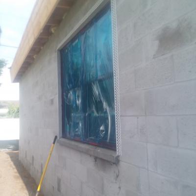 Preping The Window With Corner Bead